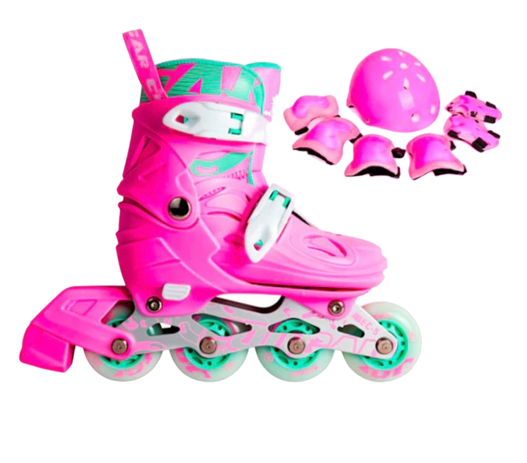Patines Cougar Ajustables Con Equipo De Protección