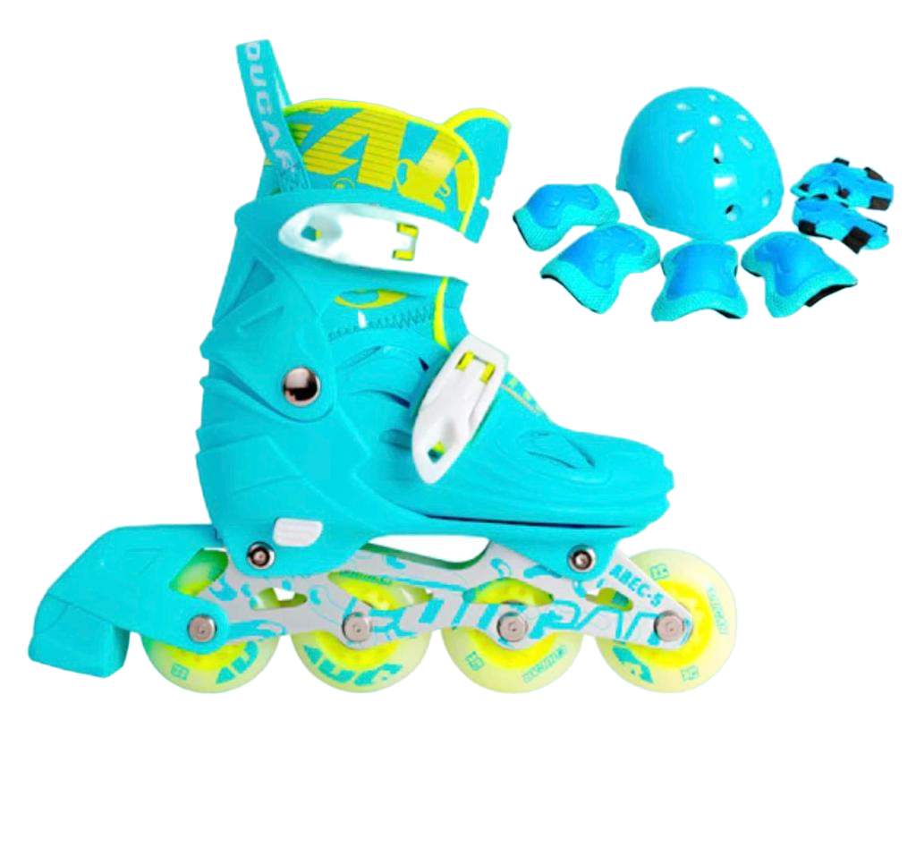 Patines Cougar Ajustables Con Equipo De Protección