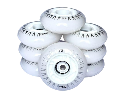 Llantas Para Patin Luz Led Blanca 70mm 76mm 80mm 82a 8pz