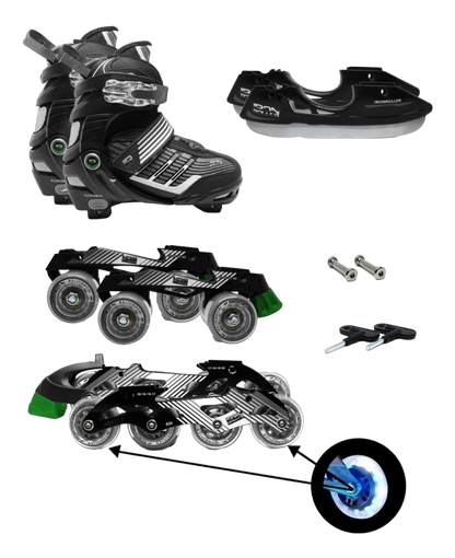 Patines 3 En 1 Iron Roller